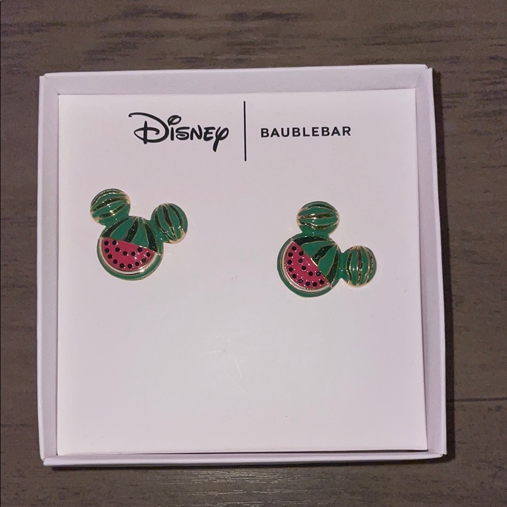 BaubleBar Watermelon Mickey Stud Earrings - Picture 3 of 5